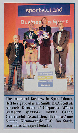 Business in Sport Dinner 2001 Year Book